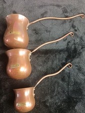  3 Copper  Spirit Ladles Whiskey Rum & Brandy Graduating Mancave Brewery 