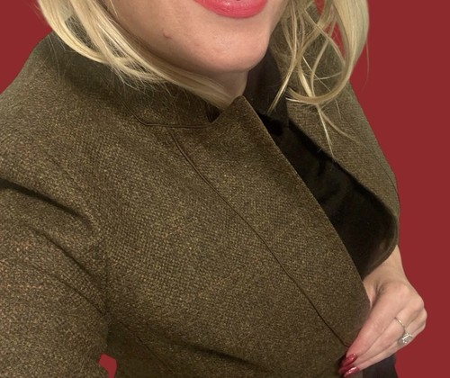 Zara olive green tweed jacket - tweed,