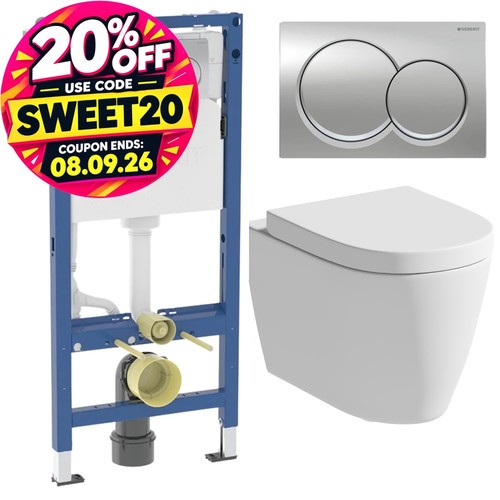 Rimless wall hung toilet pan - rimless,