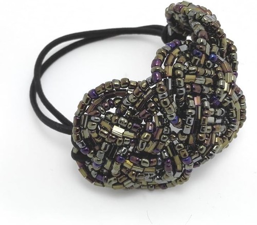 Crystal beads ponytail holder - beads,
