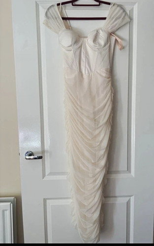 Polly ivory satin ruched - oh,