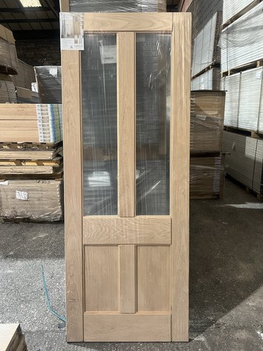 Oak deco panel glazed - panel,
