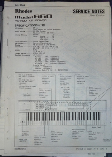 Roland rhodes 660 pcm - 660, rs-pcm