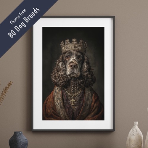 Royal dog portrait print - royal, –