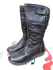 Naturino Delia girls brown leather zip up boots size 28