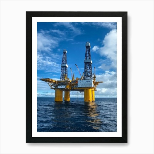 Massive offshore oil rig - massive, in