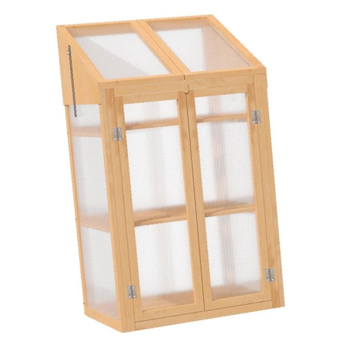 Wooden mini greenhouse with - wooden,