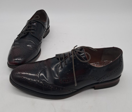 Oxblood real leather wingtip - oxblood,
