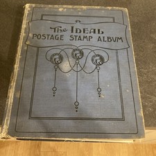 Vintage Ideal Stamp Album 1st Edition 1906 With Stamps