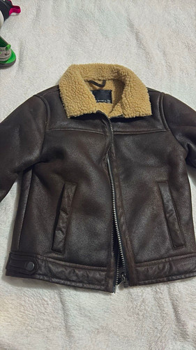 Boys brown faux leather - brown,