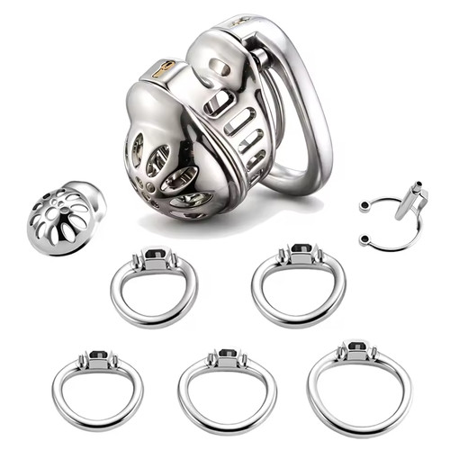 Set male metal chastity - male, cage