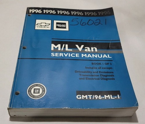 1996 gmc chevy van service - gmc, m/l
