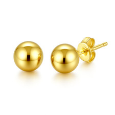 18ct Gold 3mm, 4mm, 5mm, 6mm, 8mm Ball Stud Earrings -*PAIR*