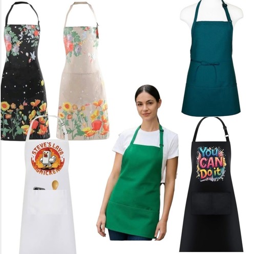 Women kitchen pocket apron - women,
