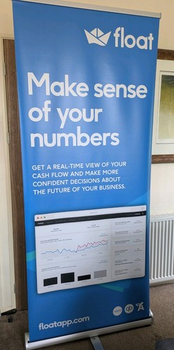 Pull roller banner display - pull, up