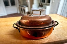 Dolls house miniature 1:12 ARTISAN copper roasting pan tin by COUNTRY TREASURES