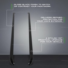 BLACK SIDE BARS STAINLESS GUARD RAILS PAIR FOR VW TRANSPORTER T6 T6.1 LWB 16-23