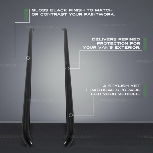 Black side bars stainless - side,