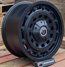 18" VW TRANSPORTER T5 T6 T6.1 WOLFRACE OVERLAND MATT BLACK 8J ALLOY WHEELS X4