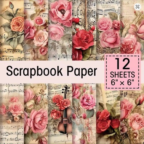 Vintage floral music sheet - floral,