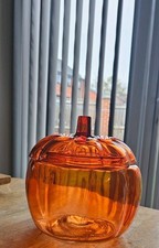 Glass Pumpkin Candy Dish