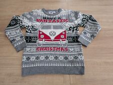 'Vantastic Christmas' VW Camper Van Jumper Grey Volkswagen Age 11-12 Yrs