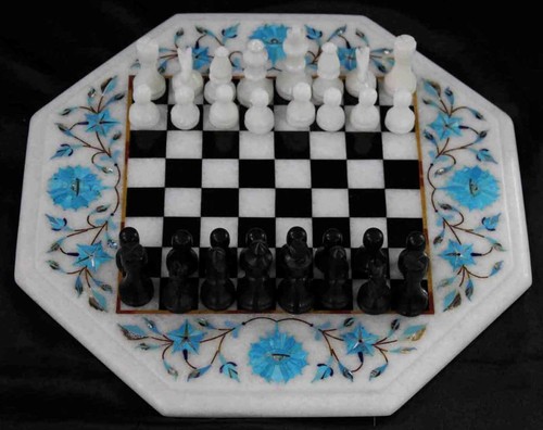Chess pattern inlay work - 12",
