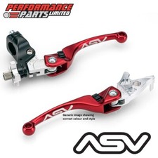 ASV F4 Red Long Brake + Clutch Levers Std Perch Yamaha Raptor 700 R 2008