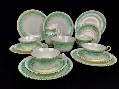 Victorian green white - green&white, set