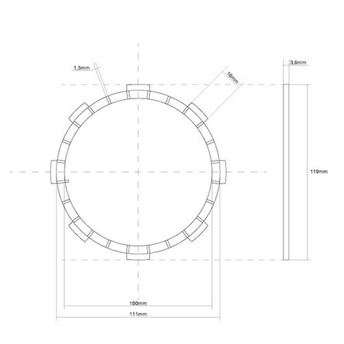 Single clutch disc fcc - disc,