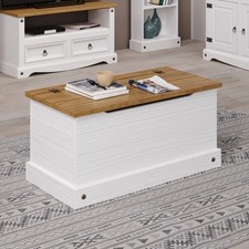 Corona White Ottoman Storage