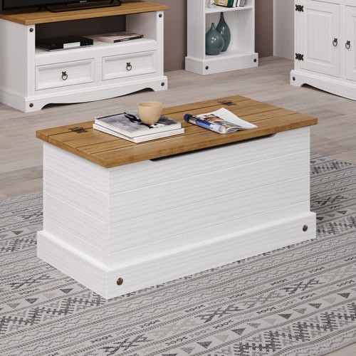 Corona white ottoman storage - corona,