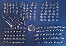 Vintage Crystal Chandelier Strands, Pendants & Crystal Ball  - 29 pieces