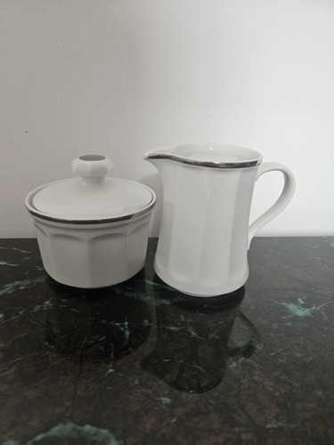 Kahla white ceramic sugar bowl - kahla,