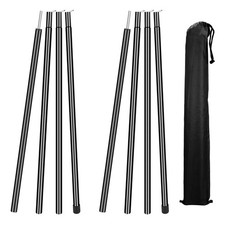 2x Telescopic Tent Tarp Poles