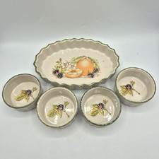 Oval Flan Dish & 4 Souffle