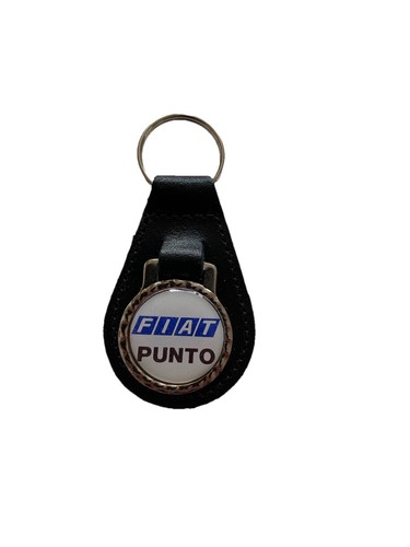 Black leather keyring - , fob