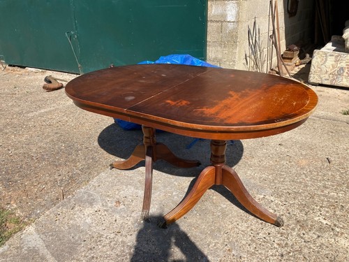 Oval pedestal dining table - dining,