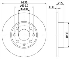 Bosch front brake discs for - 2x,