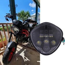 DOT 7" Motorcycle Black Front