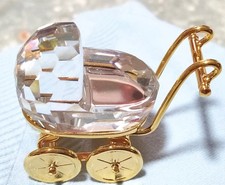 Swarovski Crystal Baby Pram / Buggy Figurine – Original Box & Certificate