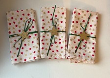 Christmas  fabric napkins x 2  Handmade, reusable, washable