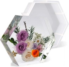 Resin Moulds Silicon, Large Square Moulds, Deep hexagon 