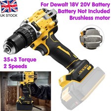 Electric Drill Brushless Cordless Impact Hammer Drill For Dewalt 18V 20V New