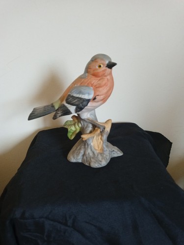 Chaffinch ceramic bird statue - ceramic,