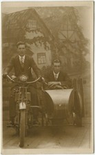 Two men motorcycle - two,