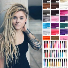 20" 24" Single Ended Dreadlocks Extensions SE Loc Pre-loop Crochet Braids Dreads