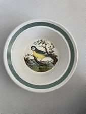 A Portmeirion Pottery Birds Of Britain 6.5 Inch Oatmeal Bowl, Blue Tit