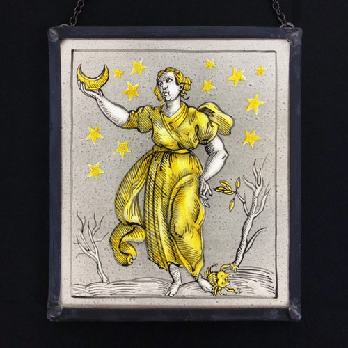 Stained glass window panel - stained,
