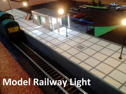 Model railway led light - model, street